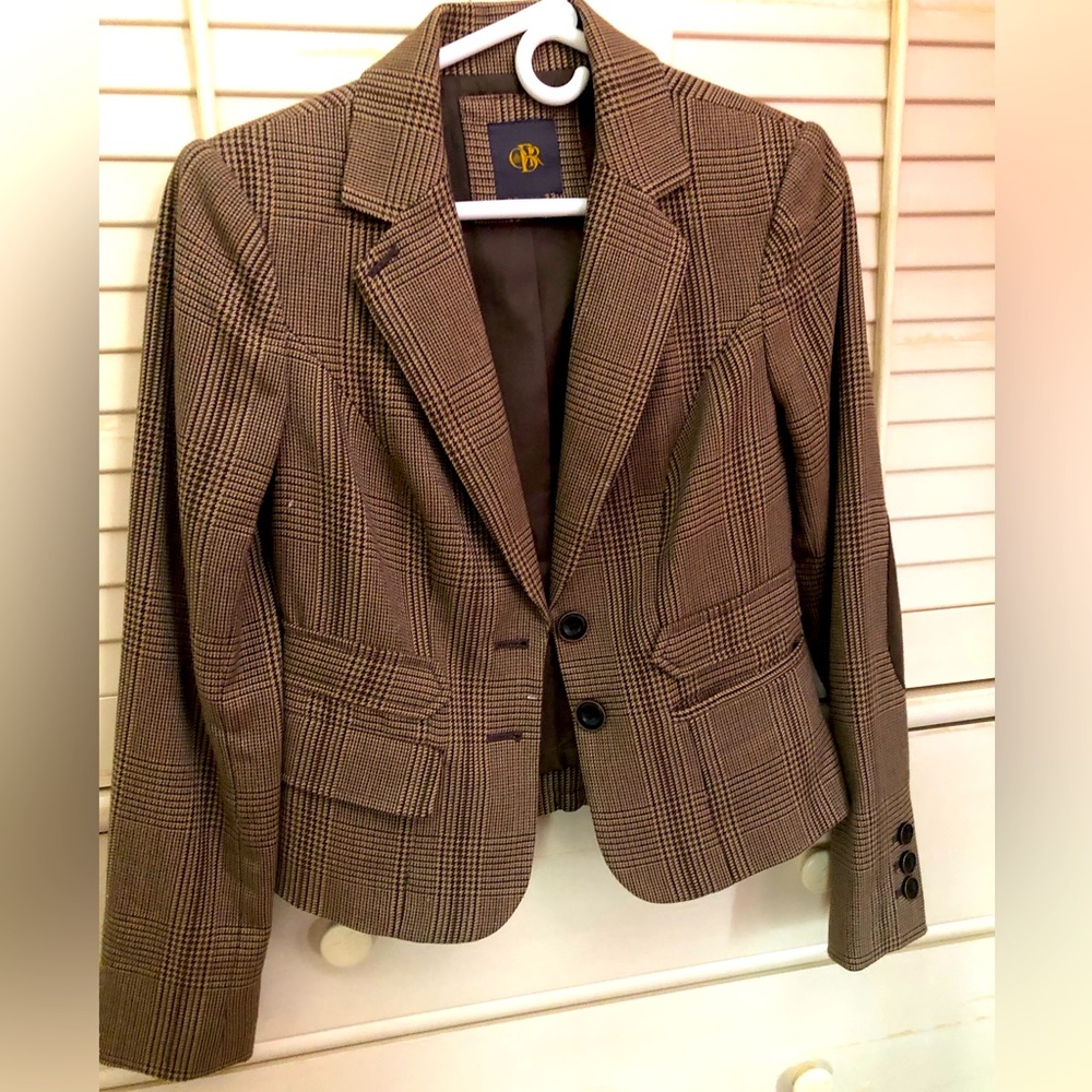 Elegant Blazer, S-XS, color brown.